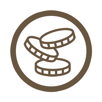 Стоимость обеда в офис от 50 рублей Иконка монеты