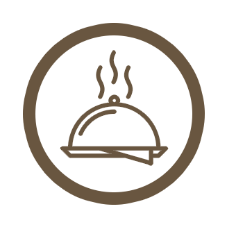 Новые блюда каждый день. 400 блюд в меню. Иконка разнос с крышкой